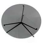 Couchtisch mit runder Platte aus Glas, hergestellt in Italien – Siste Viadurini