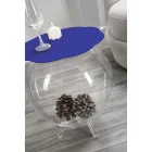 Biffy blauer runder Couchtisch / Container, modernes Design made in Italy Viadurini