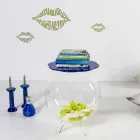 Blauer runder Tisch / Container Biffy, modernes Design made in Italy Viadurini