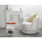 Biffy roter runder Couchtisch / Behälter, modernes Design made in Italy Viadurini