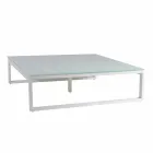 Square Design Outdoor Beistelltisch 2 Abmessungen 3 Oberflächen - Julie Viadurini