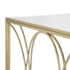 Couchtisch mit Spiegelplatte und Eisenstruktur - Emilia Viadurini