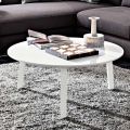 Couchtisch mit runder Platte aus lackiertem Mdf Made in Italy - Tobiko