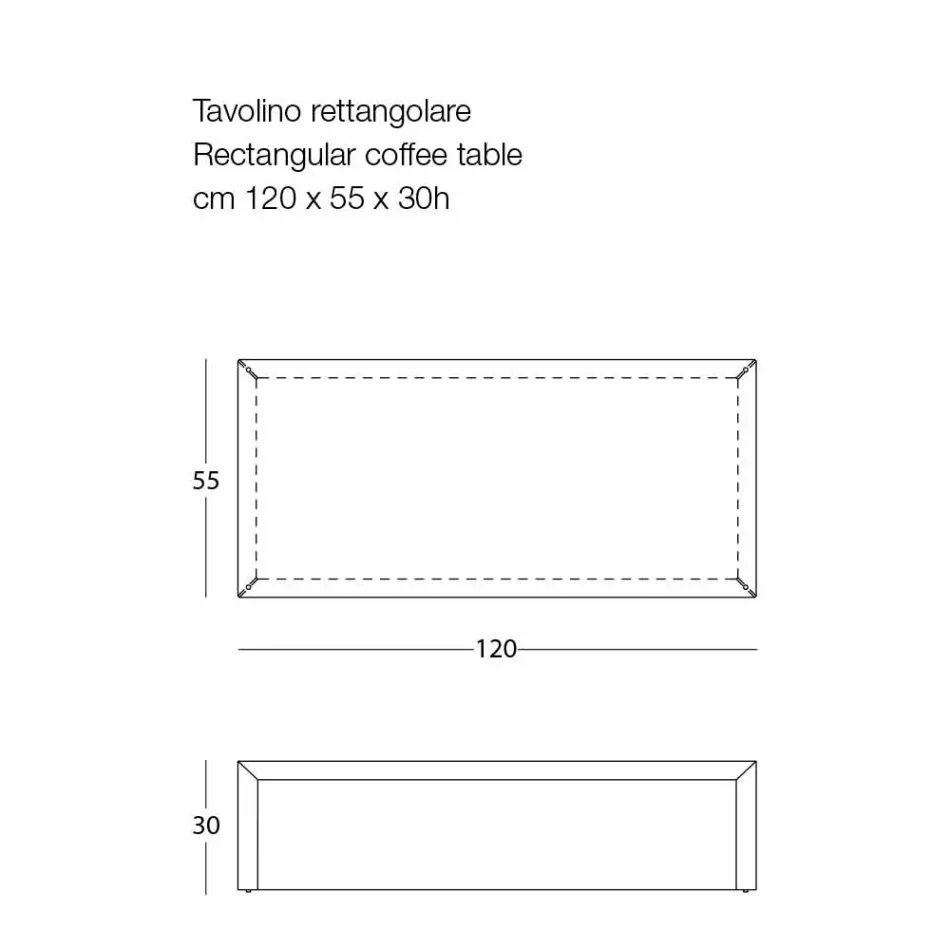 Couchtisch für Wohnzimmer aus farbigem Stahl, modernes Design - Josyane Viadurini