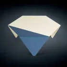 Couchtisch in zweifarbigen Metalldesign Kaffee Laser geschnitten Ruche Viadurini