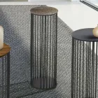 Couchtisch aus geschmiedetem Kristall und Metall Made in Italy - Montebianco Viadurini