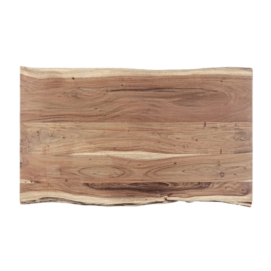 Couchtisch aus handgefertigtem Holz und Stahl Homemotion - Tancredi Viadurini