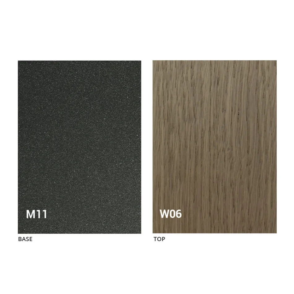 Moderner verwandelnder Couchtisch aus Holz und Metall Made in Italy - Fabio Viadurini