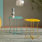 Couchtisch für Wohnzimmer aus Metall, Design in verschiedenen Farben - Kathrin Viadurini
