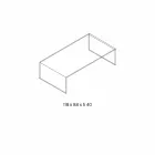 Rechteckiger Couchtisch aus extraleichtem Glas Made in Italy - Nodino Viadurini