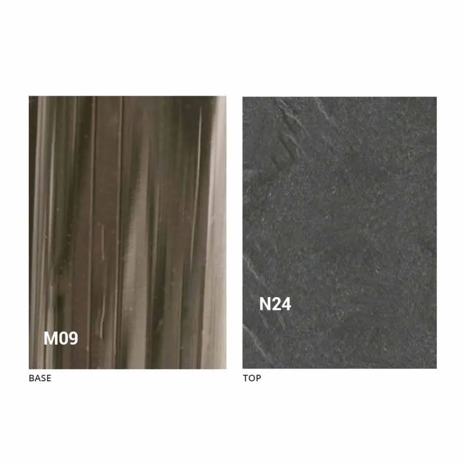 Moderner umwandelbarer Couchtisch aus Holz und Metall Made in Italy - Gabri Viadurini