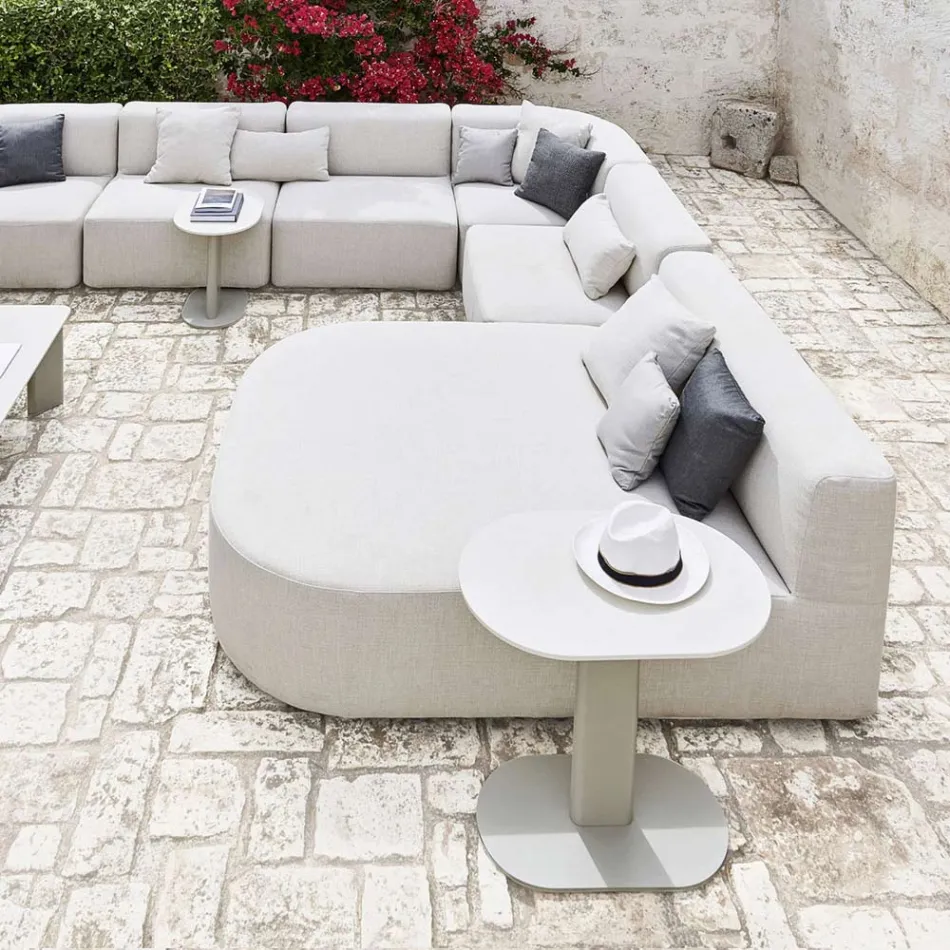 Outdoor-Couchtisch aus Aluminium und Stahl Made in Italy - Plinto von Varaschin Viadurini