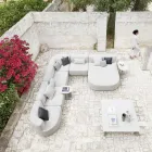 Outdoor-Couchtisch aus Aluminium und Stahl Made in Italy - Plinto von Varaschin Viadurini