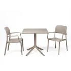 Couchtisch für den Außenbereich mit perforierter Polypropylenplatte - Fork Viadurini