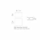 Couchtisch im Freien aus Aluminium und quadratischem schwarzem Laminat - Suave von Vondom Viadurini