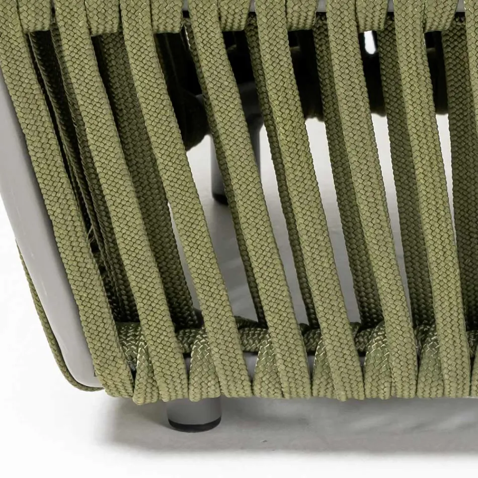 Outdoor-Couchtisch aus Aluminium und gewebtem Stoff - Eugene Viadurini