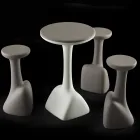 Outdoor-Couchtisch aus farbigem Polyethylen 96 cm Made in Italy - Uliveto Viadurini