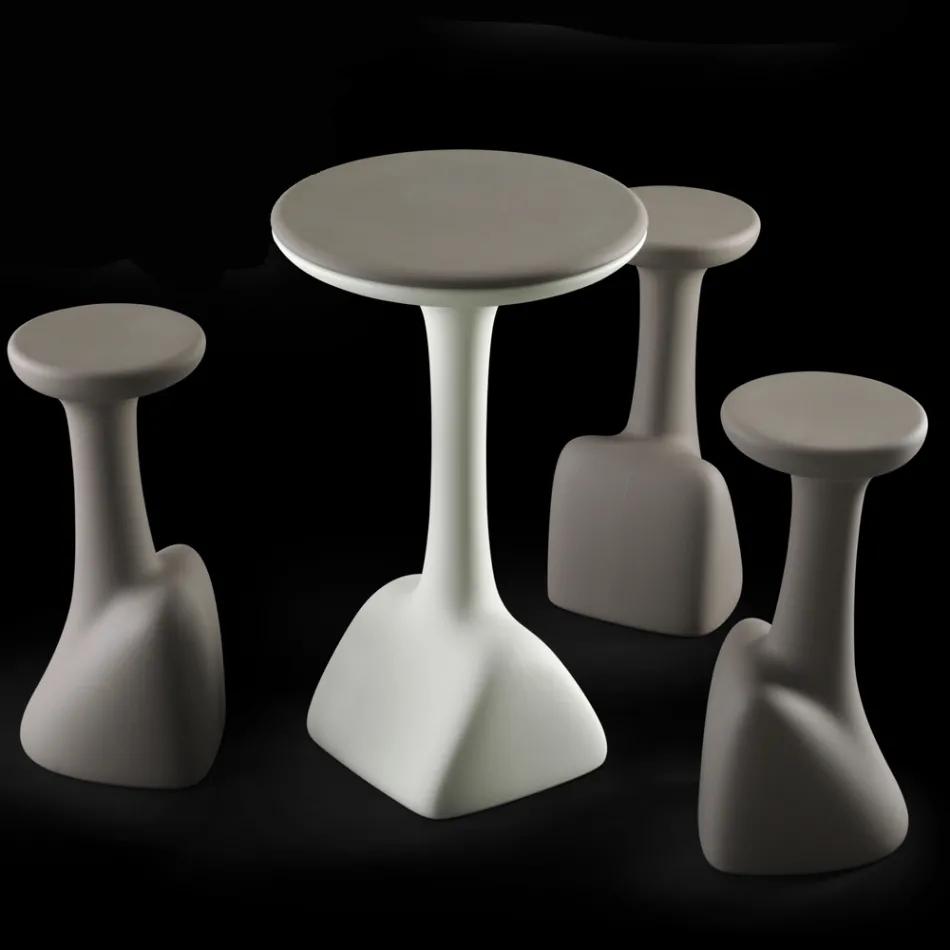 Outdoor-Couchtisch aus farbigem Polyethylen 96 cm Made in Italy - Uliveto Viadurini