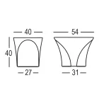 Couchtisch für den Außenbereich aus farbigem Polyethylen Made in Italy - Igorina Viadurini