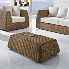 Outdoor-Couchtisch aus handgewebtem Polyrattan - Charlie Viadurini