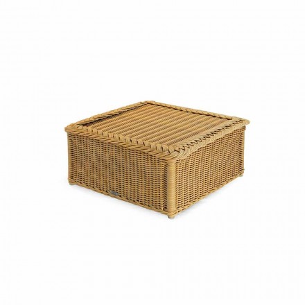 Tabelle für den Außenbereich komplett aus Polyethylen geflochtenen Hand Matt Viadurini