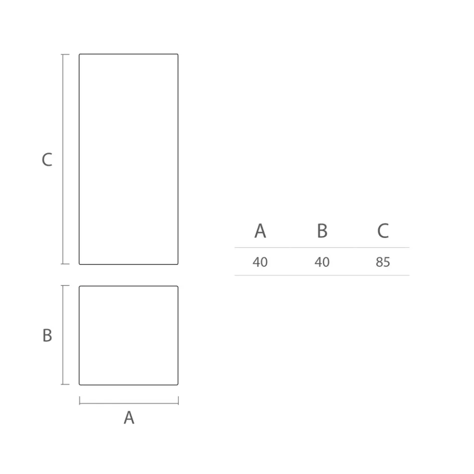 Heller Outdoor-Couchtisch aus weißem Polyethylen Made in Italy - Derti Viadurini