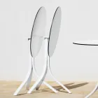 Runder Liege-Couchtisch für den Außenbereich mit 3 Beinen aus Aluminium in 2 Farben – Filomena Viadurini