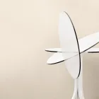 Runder Liege-Couchtisch für den Außenbereich mit 3 Beinen aus Aluminium in 2 Farben – Filomena Viadurini