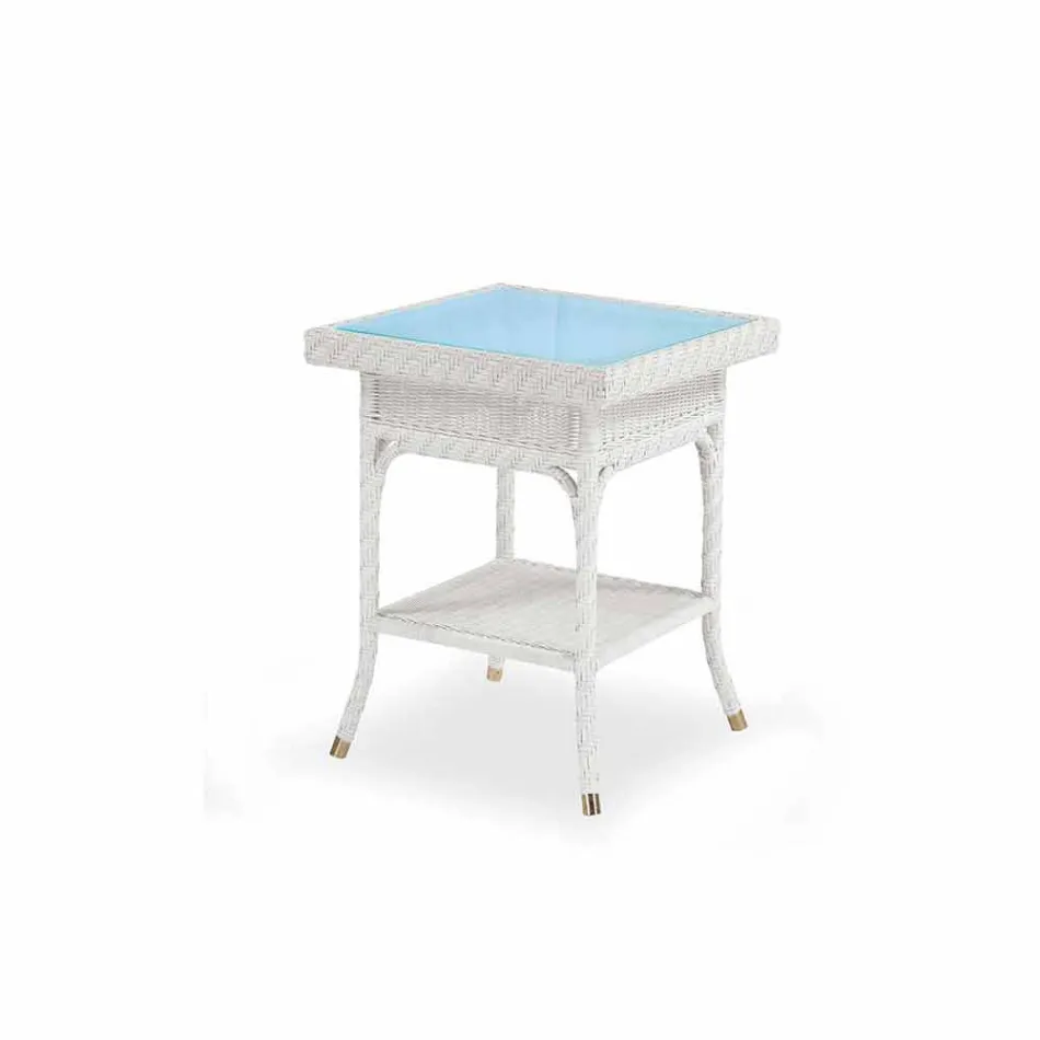 Kaffee-Garten 56x56 cm handgewebte Polyethylen Tschad Viadurini