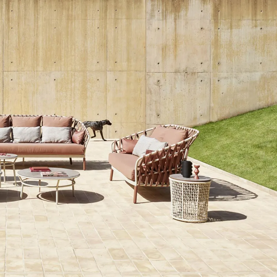 Garten-Couchtischgestell aus Aluminium Made in Italy - Emma von Varaschin Viadurini