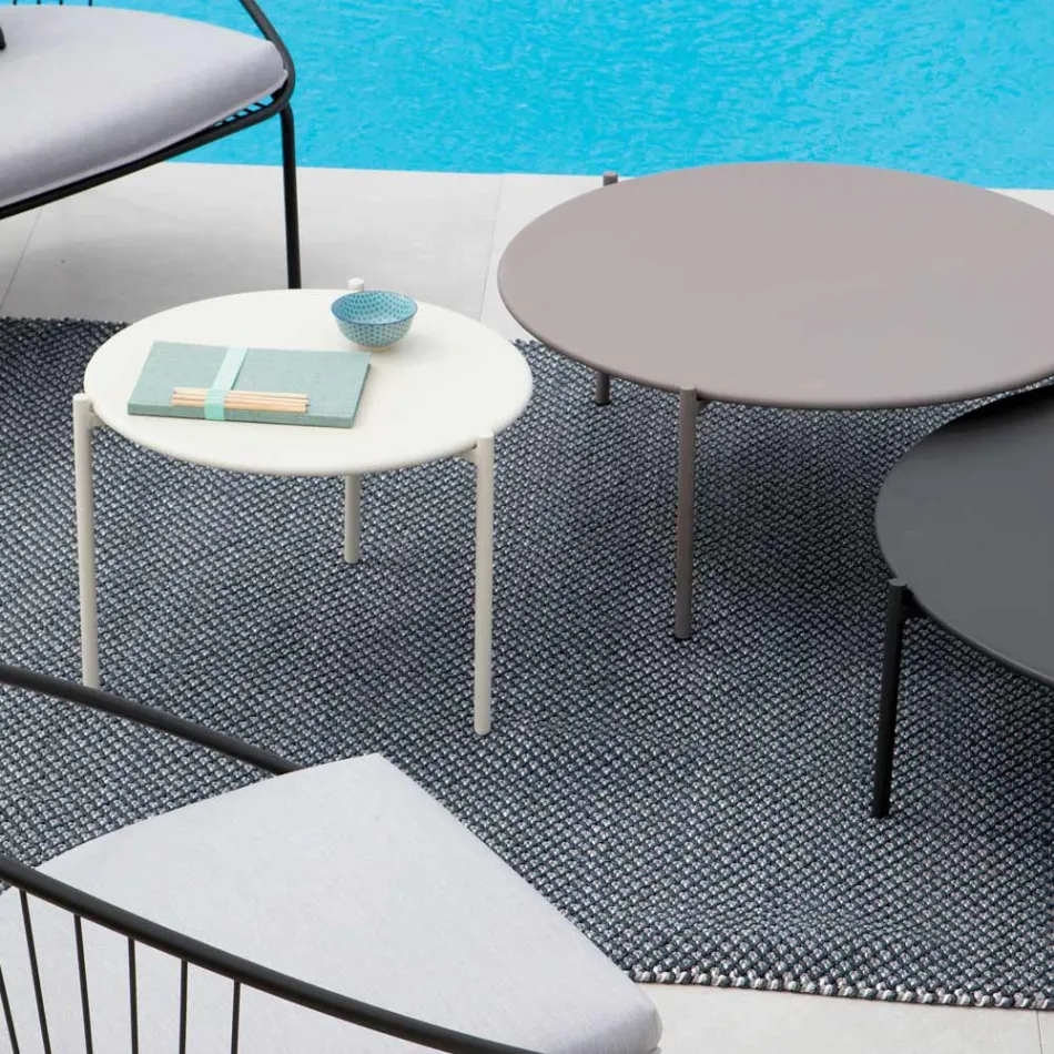Garten-Couchtisch aus Stahl in verschiedenen Größen Made in Italy - Sansa Viadurini