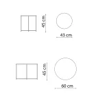 Garten-Couchtisch aus verzinktem Stahl in verschiedenen Größen Made in Italy - Brienne Viadurini