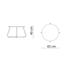 Garten-Couchtisch aus verzinktem Stahl Made in Italy - Brienne Viadurini