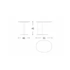 Garten-Couchtisch aus Aluminium Made in Italy - Plinto von Varaschin Viadurini