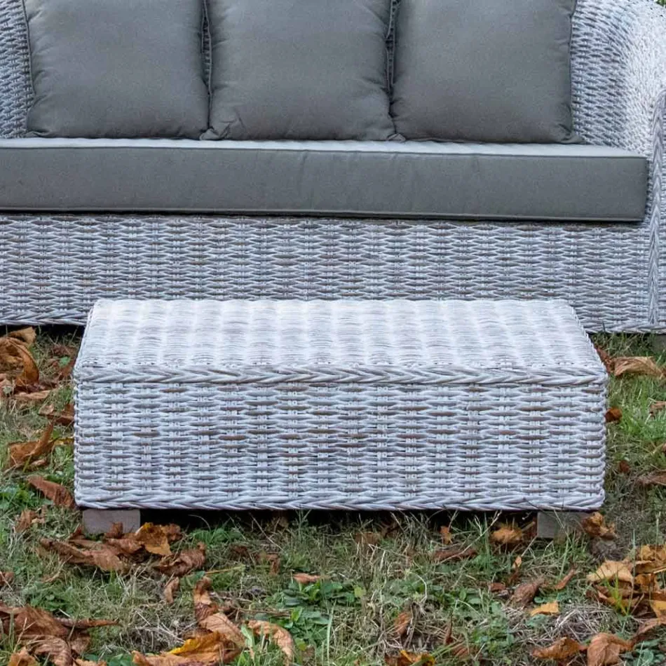 Garten Couchtisch aus Naturfaser von Kubù - Isildur Viadurini