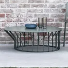 Garten-Couchtisch aus HPL und lackiertem Metall Made in Italy - Guerrino Viadurini