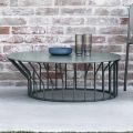 Garten-Couchtisch aus HPL und lackiertem Metall Made in Italy - Guerrino