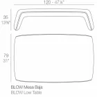 Blow by Vondom Gartentisch aus Polyethylen, modernes Design Viadurini