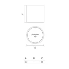 Heller Garten-Couchtisch aus weißem Polyethylen Made in Italy - Derti Viadurini