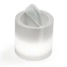 Heller Garten-Couchtisch aus weißem Polyethylen Made in Italy - Trek Viadurini