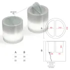 Heller Garten-Couchtisch aus weißem Polyethylen Made in Italy - Trek Viadurini