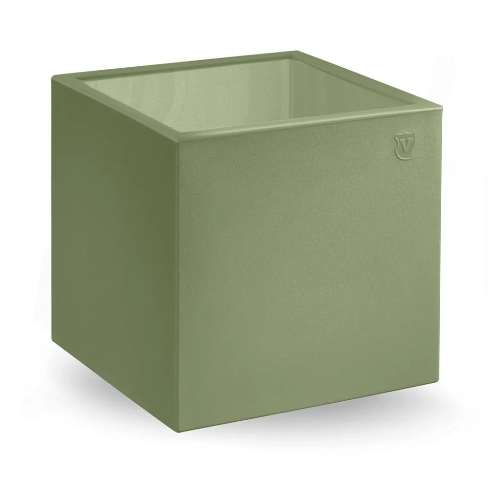 Quadratischer Garten-Couchtisch aus farbigem Polyethylen Made in Italy - Noemi Viadurini