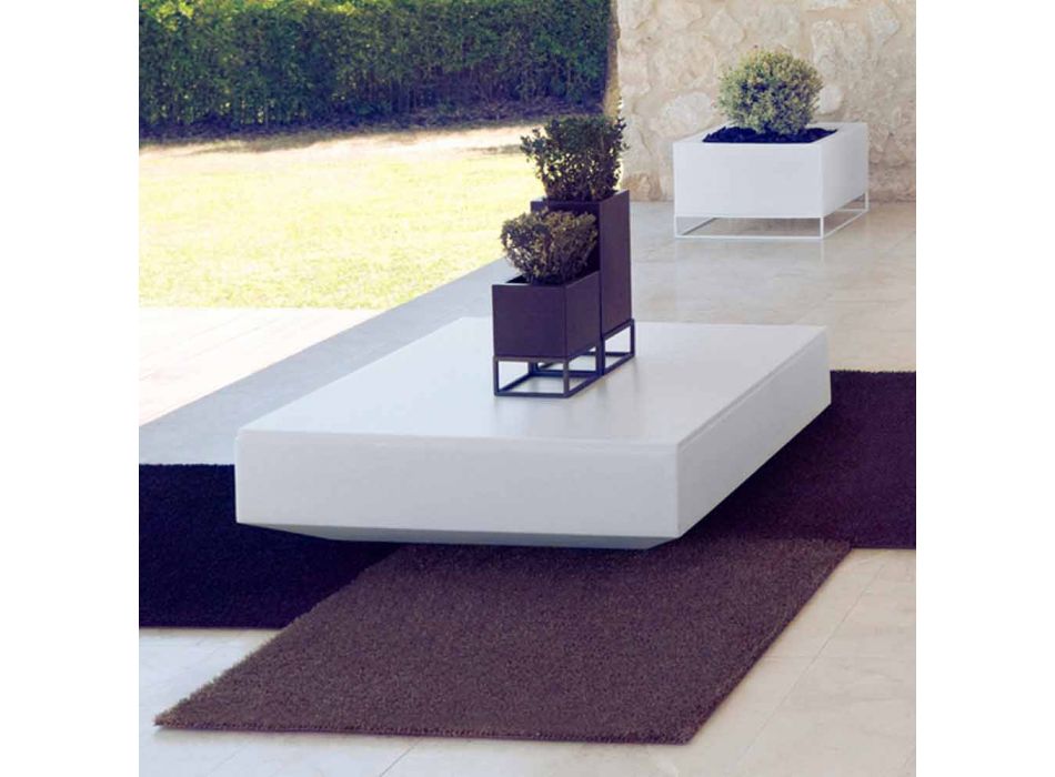 Quadratischer moderner Garten-Beistelltisch Vela von Vondom aus Polyethylen Viadurini