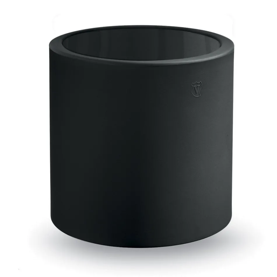 Runder Garten-Couchtisch aus farbigem Polyethylen Made in Italy - Noemi Viadurini