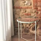 Innen- oder Außen-Couchtisch mit Metallstruktur Made in Italy - Carim Viadurini