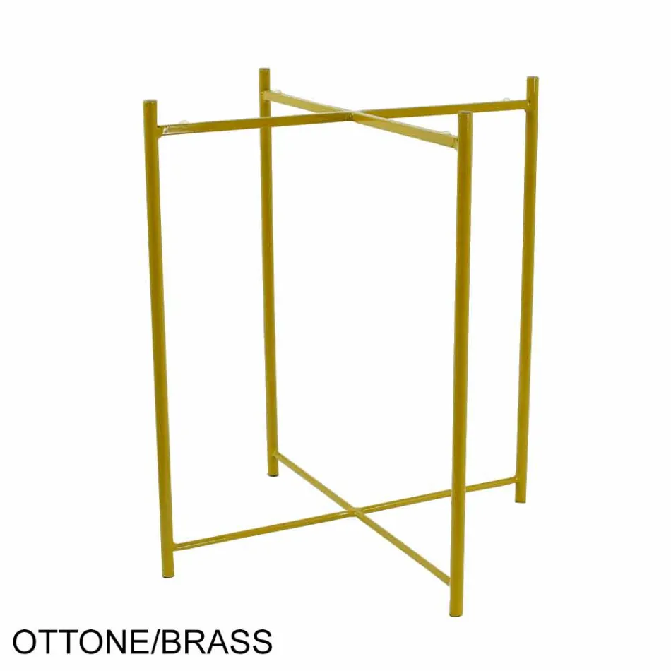 Innen- oder Außen-Couchtisch mit Metallstruktur Made in Italy - Carim Viadurini