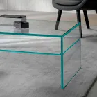 Bridge Couchtisch aus extra klarem Glas Made in Italy - Tifrana Viadurini
