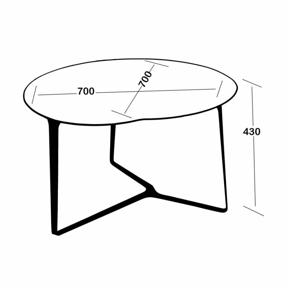 Artisan Couchtisch aus Glas und Stahl Made in Italy - Alicante Viadurini
