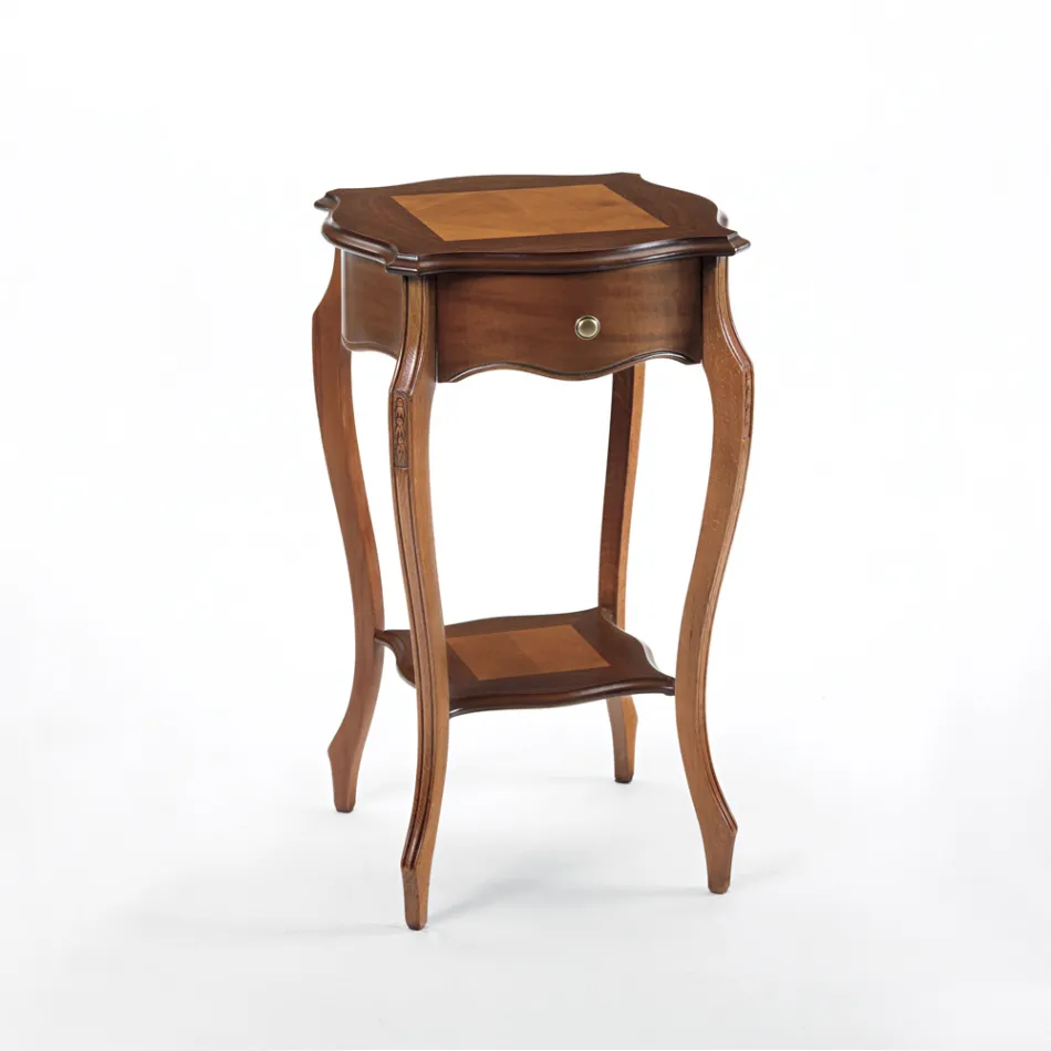 Couchtisch mit 1 Regal und 1 Schublade Made in Italy – Acoran Viadurini