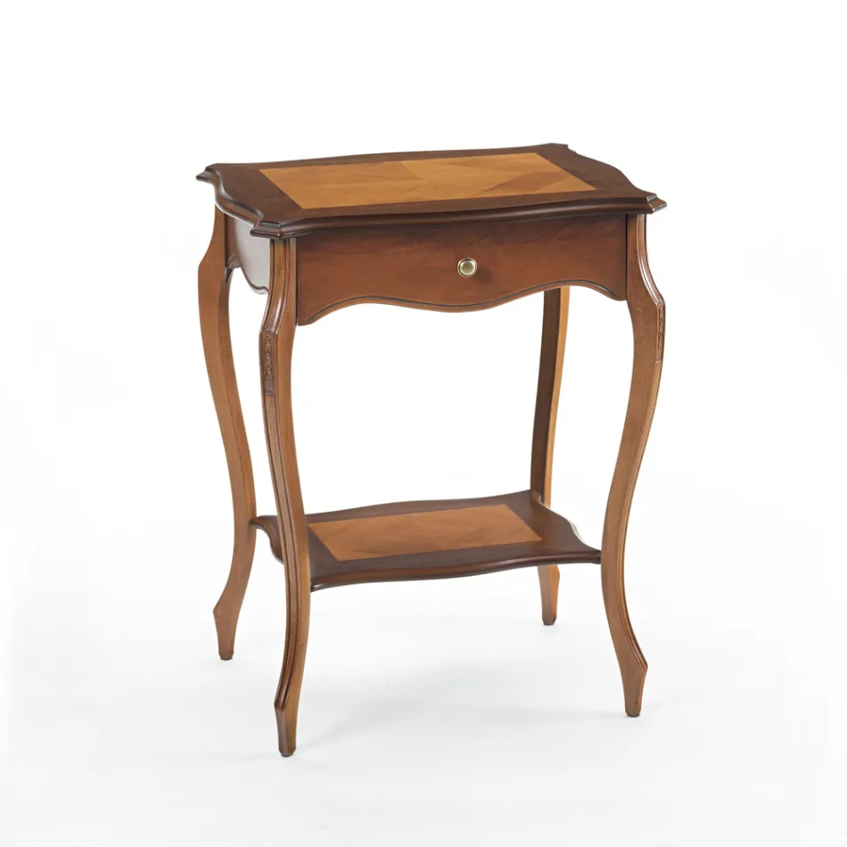 Couchtisch mit 1 Regal und 1 Schublade Made in Italy – Acoran Viadurini